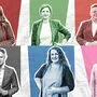 Die Grazer Parteichefs: Elke Kahr (KPÖ), Judith Schwentner (Grüne), Michael Ehmann (SPÖ), Kurt Hohensinner (ÖVP), Claudia Schönbacher (FPÖ), Philipp Pointner (Neos)