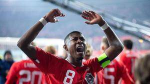 ÖFB-Kapitän David Alaba | Nach dem 2:0 gegen Deutschland war die Welt für David Alaba noch in Ordnung