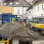 Anfang März wurden die Bauarbeiten am Hohen Platz fortgesetzt, Anfang September soll alles fertig sein