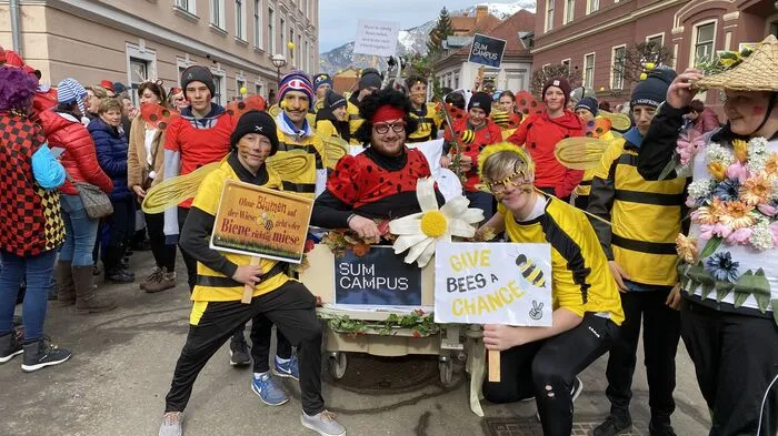 Bienen eroberten den SIM-Campus in Eisenerz und machten einen SUM-Campus daraus, Frösche und Quallen machten die Innenstadt bunt und flotte Marienkäfer zeigten ihr tänzerisiches Können.