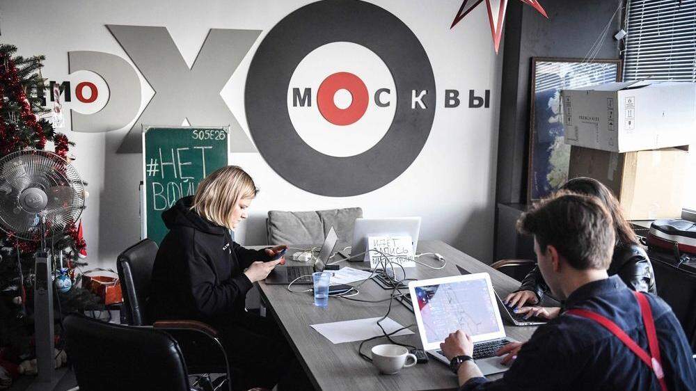 Symbol für massiv bedrohte Pressefreiheit im Moskau: Echo Moskwy wurde am 3. März geschlossen.