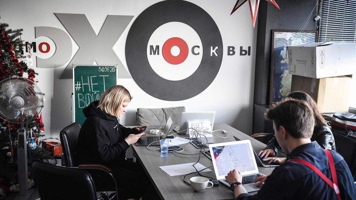 Symbol für massiv bedrohte Pressefreiheit im Moskau: Echo Moskwy wurde am 3. März geschlossen.
