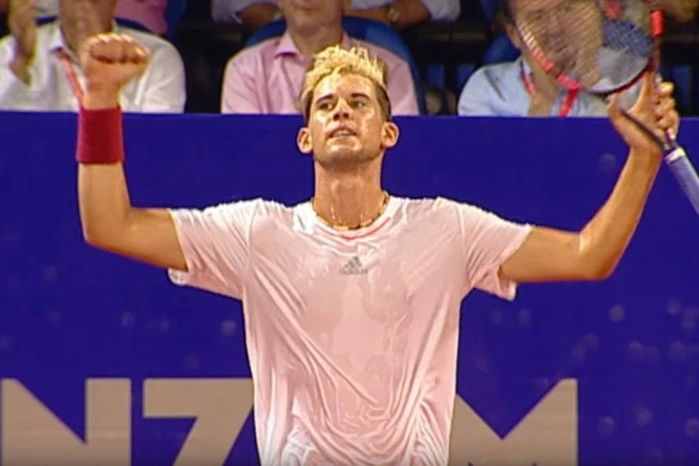 Auf den Geschmack gekommen. Mit dem Portugiesen Joao Sousa hat Thiem in zwei Sätzen diesmal leichtes Spiel.