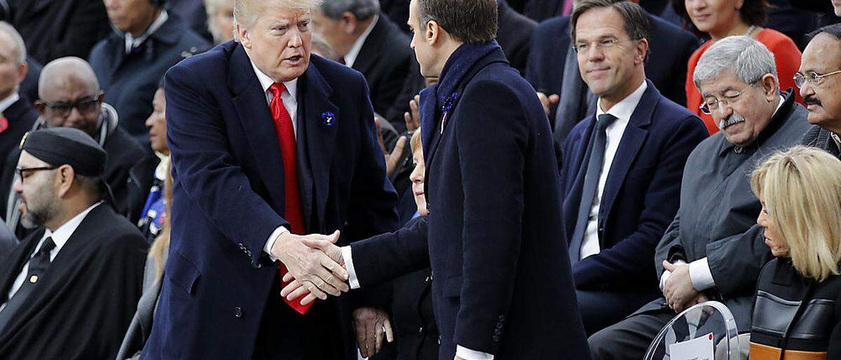 Macron und Trump beim Gedenken in Paris