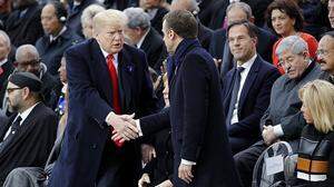 Macron und Trump beim Gedenken in Paris