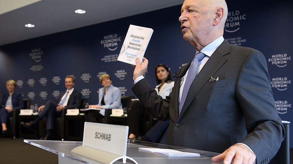 WEF-Gründer Klaus Schwab bei der Pressekonferenz am Dienstag