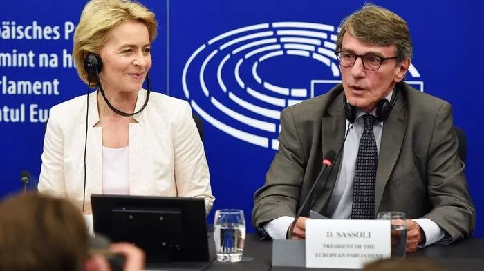 Von der Leyen und  David Sassoli