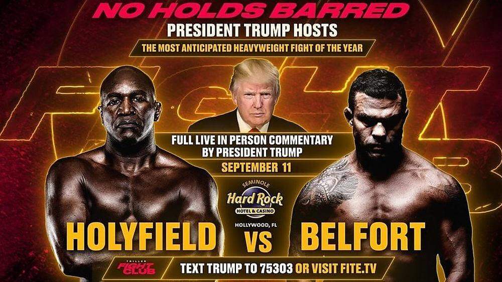 Holyfield wieder im Ring, Trump kommentiert.