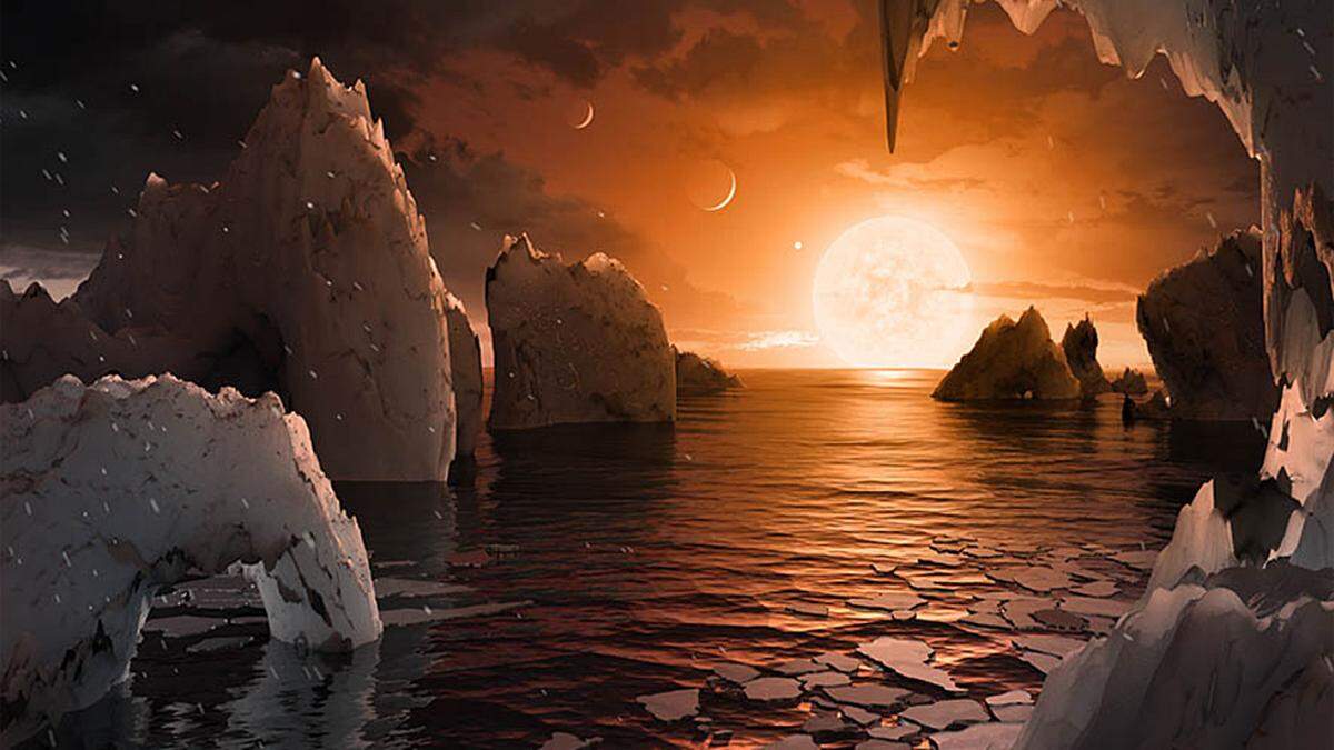 So könnte der Blick von Exoplaneten Trappist-1f aussehen