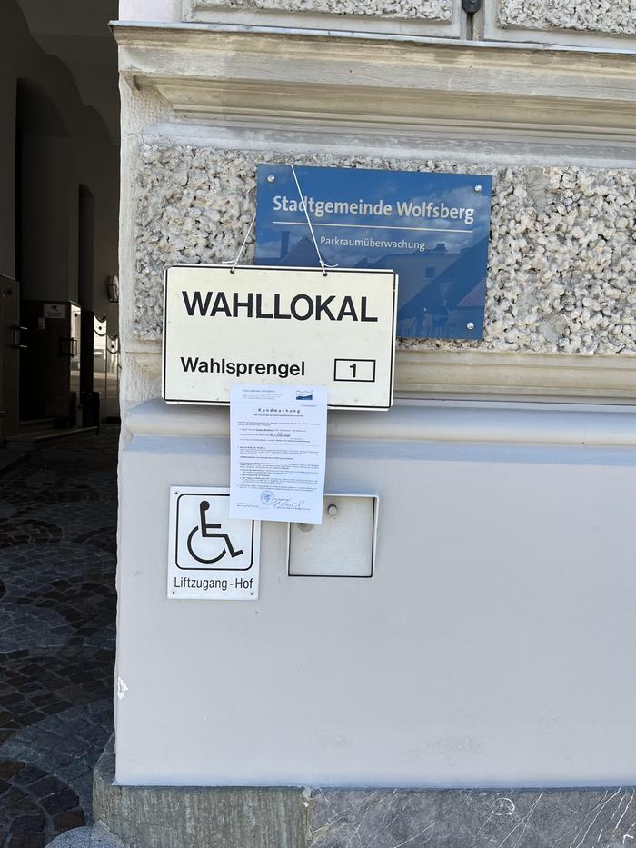 Wahllokal in Wolfsberg