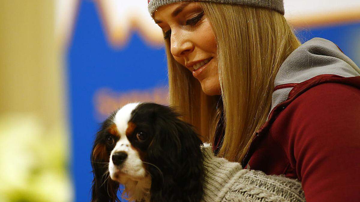 Lindsey Vonn und Hündin Lucy