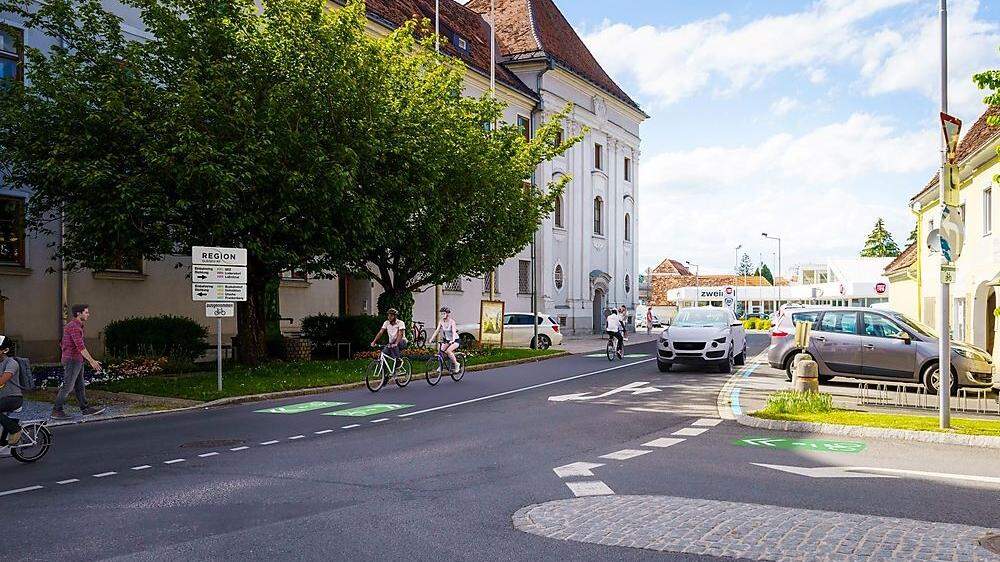 So wird die Verkehrsführung rund um das ehemalige Bezirksgericht in Gleisdorf ab 1. Oktober ausschauen