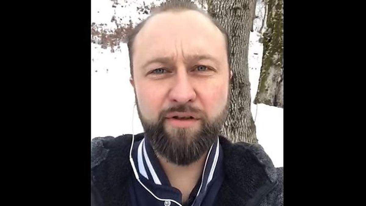 Max Lercher, hier bei seinem Video als &quot;Cicero&quot; im Winterwald