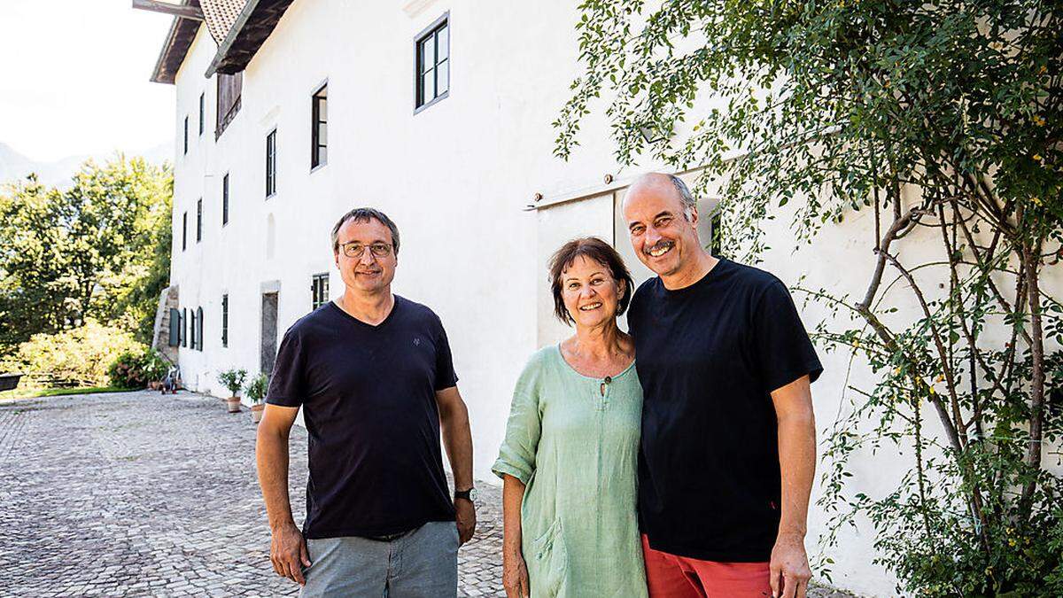 Ed Hoke (rechts) mit Frau Ulrike und Bruder Armin Guerino