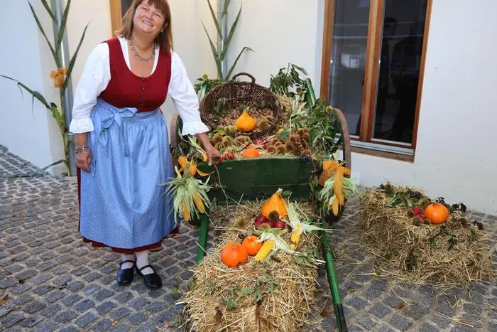 Barbara Haberl war für Herbstdeko zuständig.