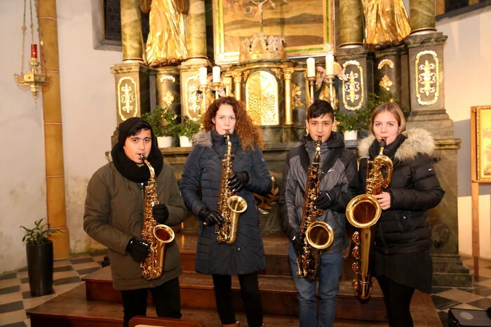 Mitwirkende waren: „Quatrosax“ (Foto), „Die Junggebliebenen“ sowie Jungmusiker aus der Pfarre Klein St. Paul. 