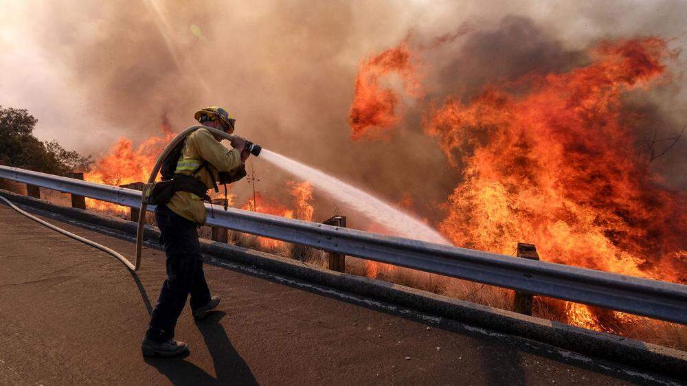Unzählige Feuerwehrmänner kämpfen gegen die Waldbrände.