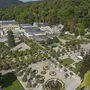 Eine Luftaufnahme vom Kurpark Baden