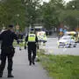 Großaufgebot der Polizei nach der Schießerei nahe einer Moschee in Örebro