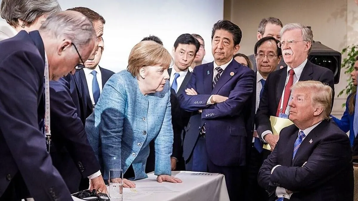 Kein Übereinkommen bei G-7-Gipfel: Bezeichnender könnte ein Bild wohl nicht sein 