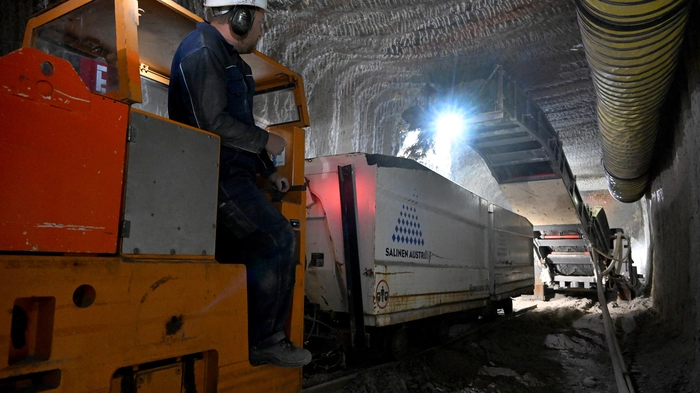 Stollenvortrieb im Salzbergwerk in Altaussee | Stollenvortrieb im Salzbergwerk in Altaussee