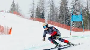 Markus Salcher holte keine Medaille in der Abfahrt