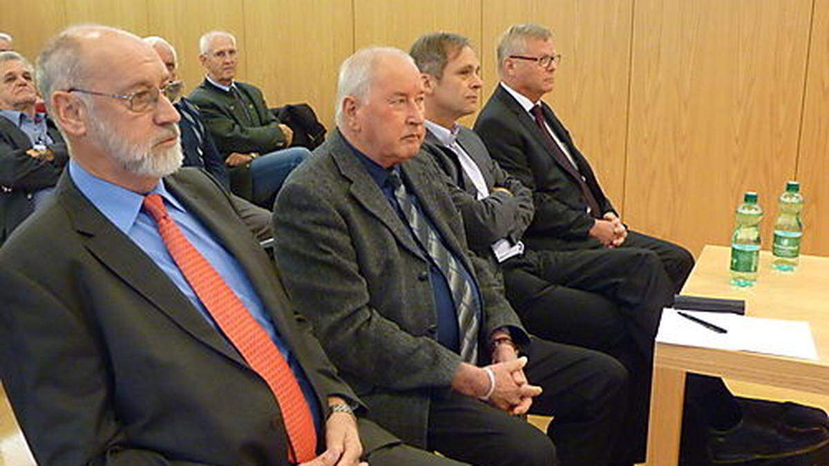 Schuldspruch für die vier Angeklagten: Robert Steinbrugger, Kurt Leitner, Roland Widowitz und Kurt Haller (von links)