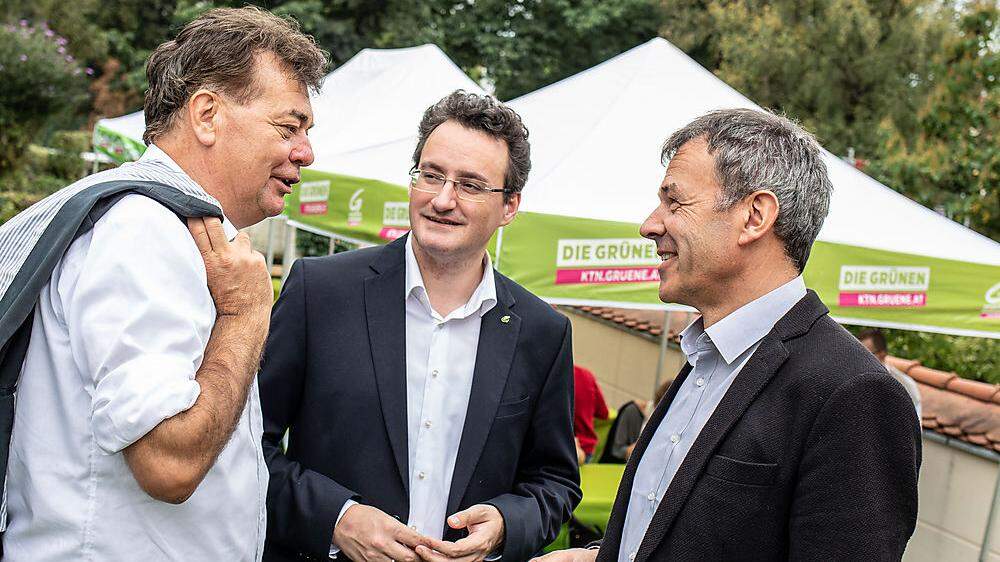 Werner Kogler, Matthias Köchl und Georg Willi (von links)