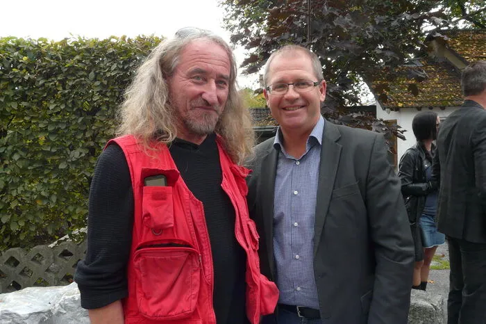 Gustav Troger mit Bürgermeister Bernd Osprian