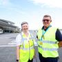 Heinz Leitner und Daniela Biechele arbeiten bereits mehrere Jahrzehnte am Flughafen