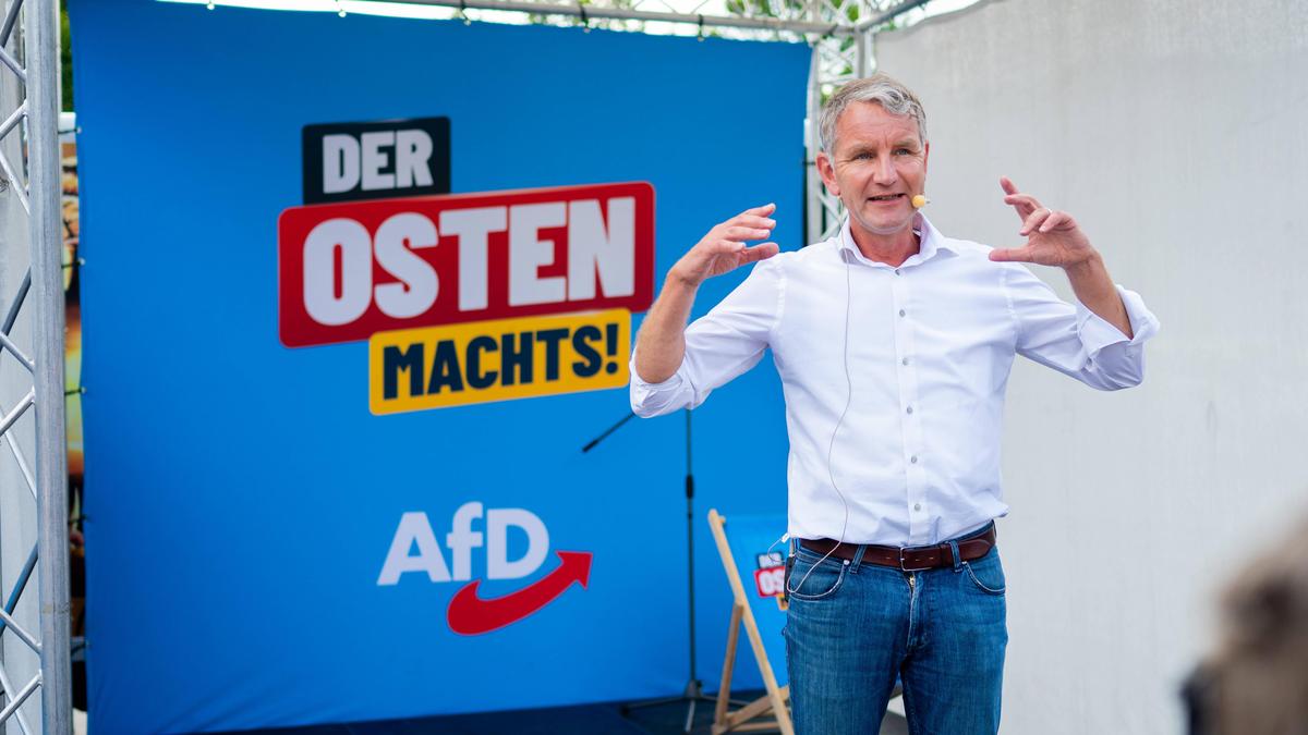 Rückenwind für Extremisten: Björn Höcke, Spitzenkandidat der AfD in Thüringen