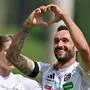 WOLFSBERG,AUSTRIA,11.MAY.25 - SOCCER - ADMIRAL Bundesliga, championship group, Wolfsberger AC vs FC Blau Weiss Linz. Image shows the rejoicing of Markus Pink (WAC).
Photo: GEPA pictures/ Avni Retkoceri