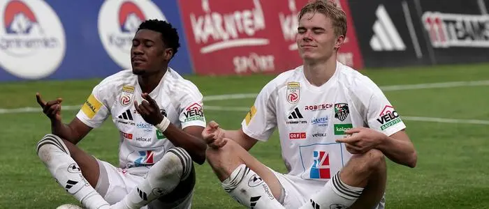Jubeln wie Erling Haaland kann Erik Kojzek (rechts) bereits