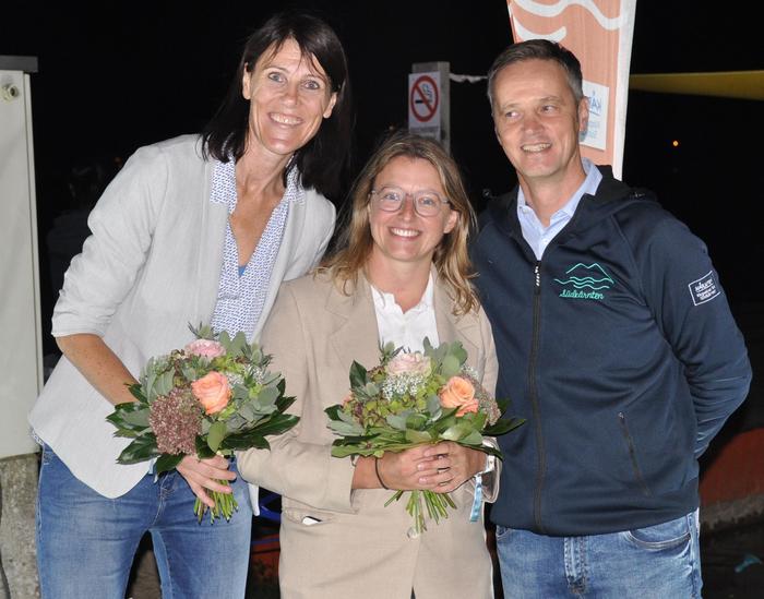 Brigitte Matschnig und Romana Krois mit Andreas Kristan (von links)