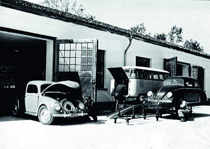Ab 1956: Der Vertrieb zog in die Stadt, der Werkstattbetrieb blieb.