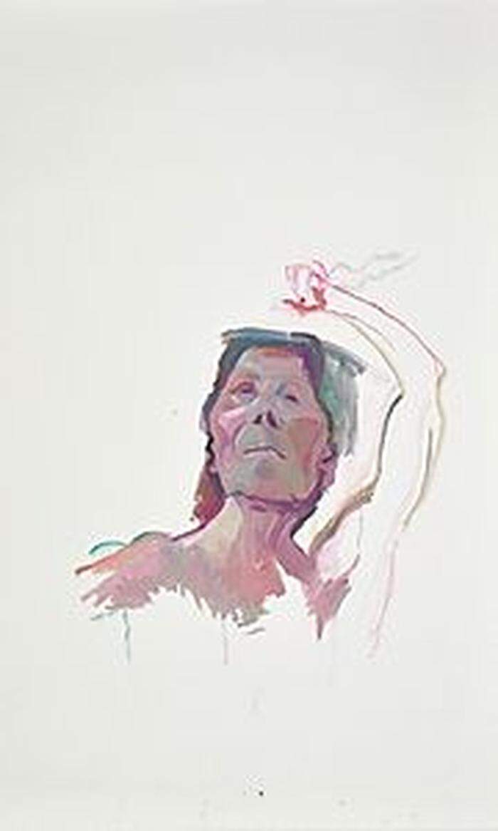 Maria Lassnig: "Selbstporträt mit Pinsel"