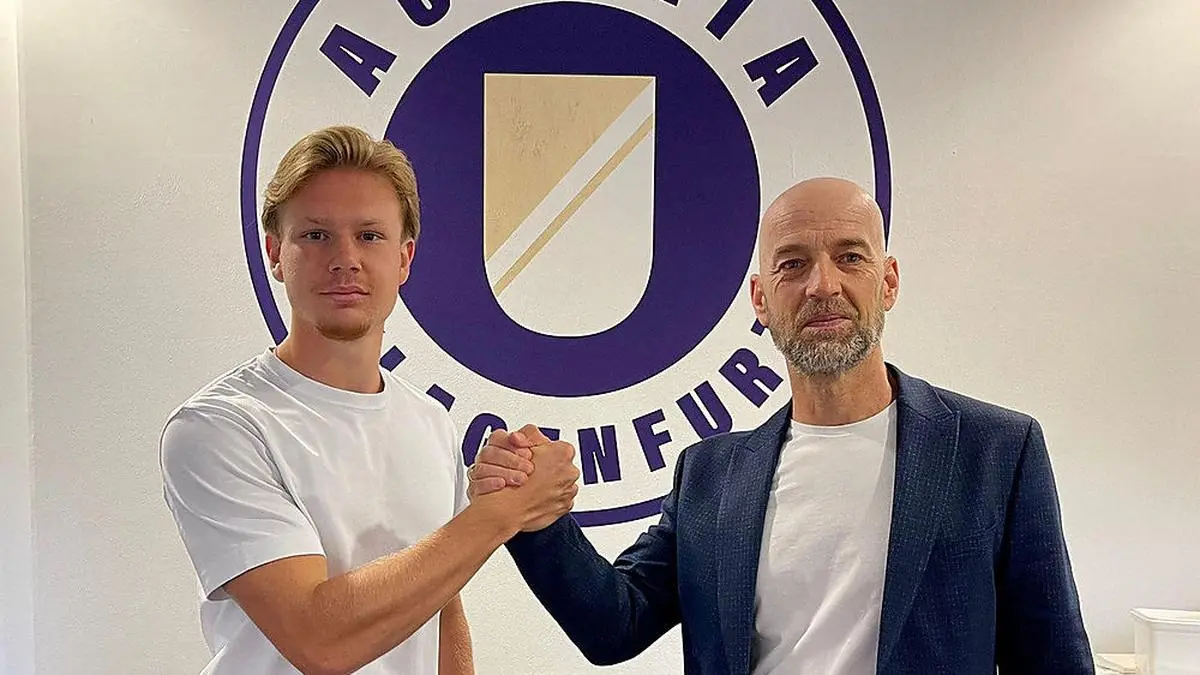 Aaron-Sky Schwarz mit Austria-Boss Günther Gorenzel 