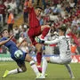 Chelsea-Torhüter Kepa gegen Liverpool-Stürmer Firmino 
