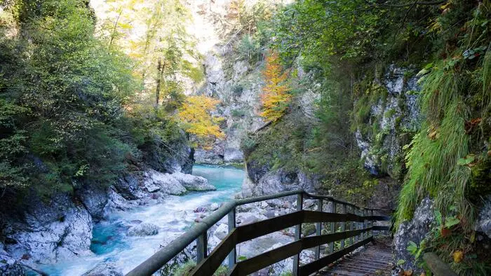 Die Slizza-Schlucht wird auch „Karibik des Kanaltals“ genannt. Derzeit ist der Wanderweg aber gesperrt