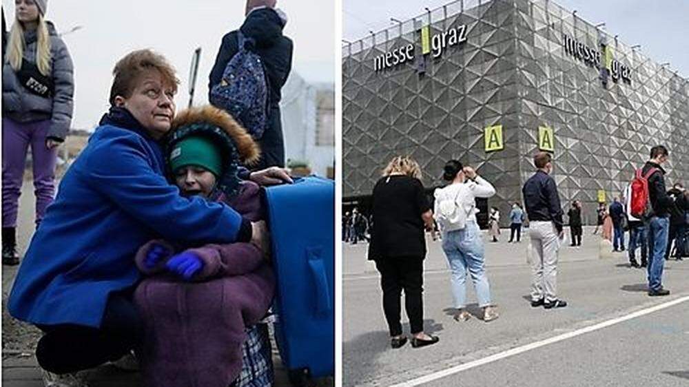 Für ukrainische Flüchtlinge könnte die Grazer Messe zur zentralen Anlaufstelle werden