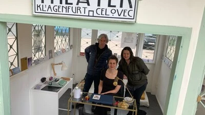 Felix Strasser, Stadtkünstlerin Veronique Homann und Yulia Izmaylova