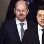 Der deutsche Olaf Scholz beim ukrainischen Präsidenten Wolodymyr Selenskij 