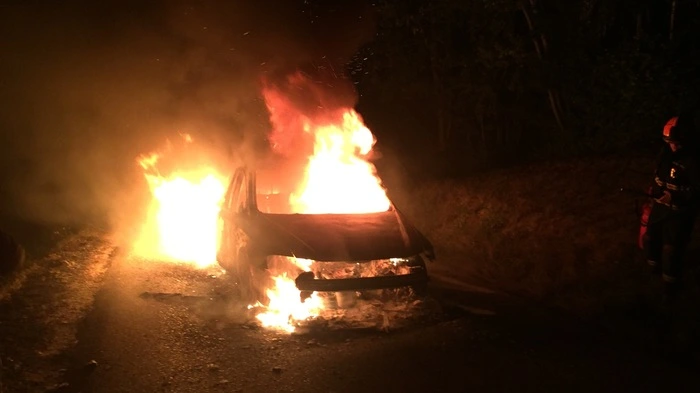 Klicken Sie sich durch die Bilder vom Pkw-Brand auf dem Masenberg!