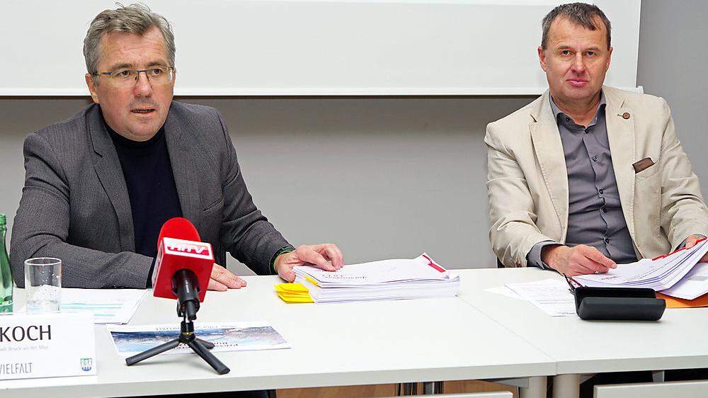 Düstere Aussichten: Bürgermeister Peter Koch und Finanzreferent Werner Anzenberger