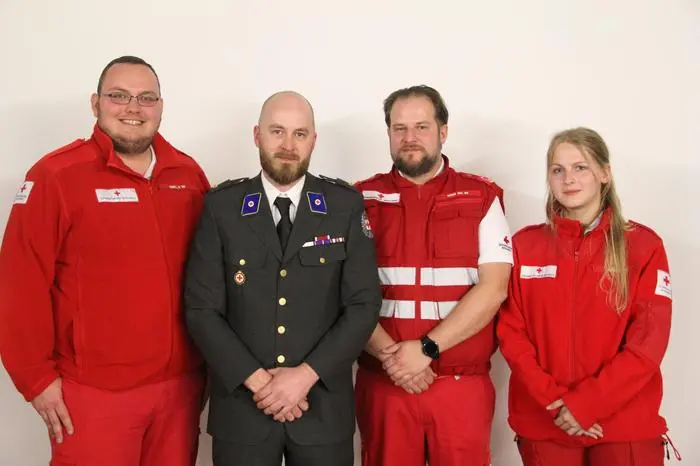 Ortsrettungsstelle Görtschitztal-Führungsteam: Peter Hartl, Mario Schäfer-Kassin (Ortsstellenleiter), Christopher Weiss, Jana Zlöbl (von links)