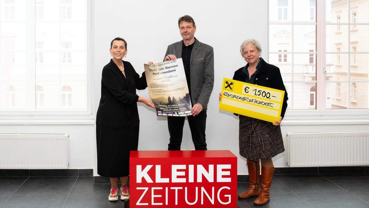 Hannes Benedikt und Claudia Rosenwirth-Fendre übergaben für „Kärntner in Not“ eine Spende von 1500 Euro an Susanne Koschier