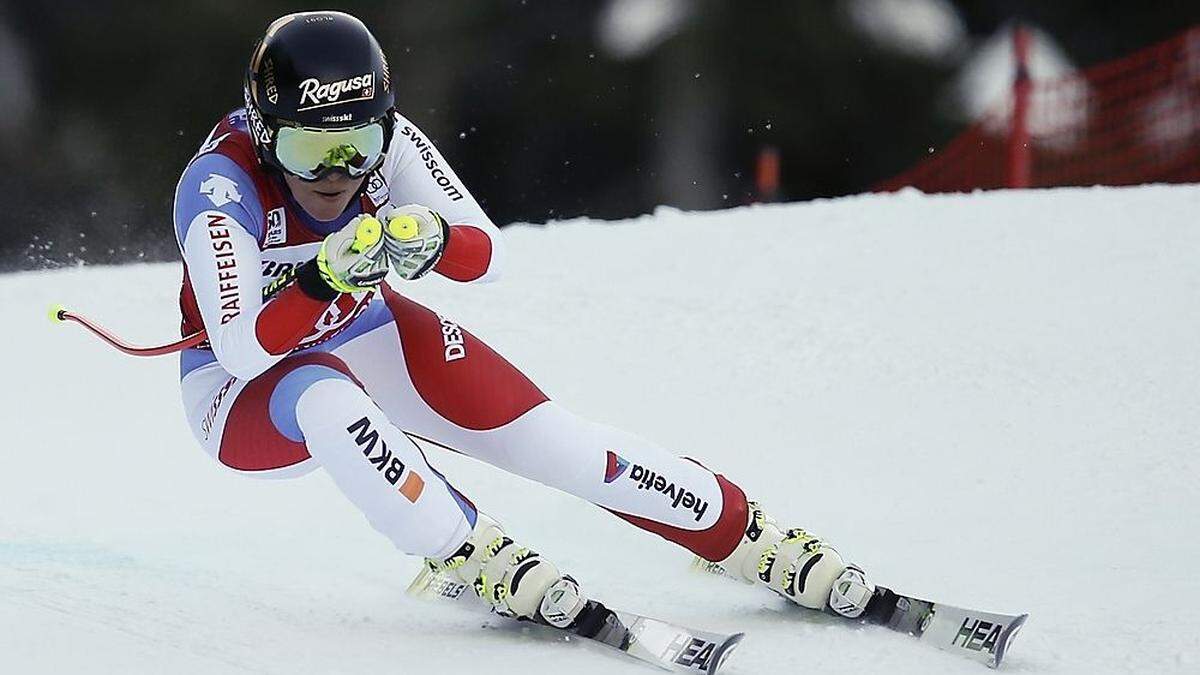 Lara Gut bei der Siegesfahrt in Garmisch