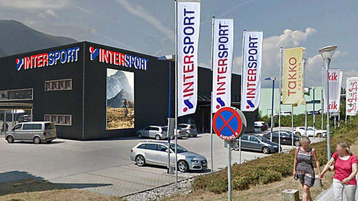 Visualisierung des neuen Intersport-Standorts für Kärnten in Spittal