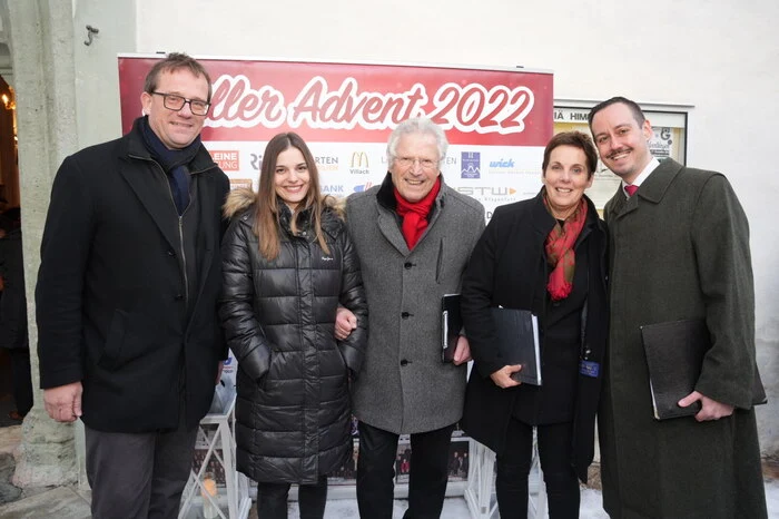 Wolfgang König (Organisation), Isabelle Hassler (Harfe), Richi Di Berardo (Organisation), Burgi Leeb (Singkreis Fresach), Benjamin Buchacher (MGV Almrose Radenthein)