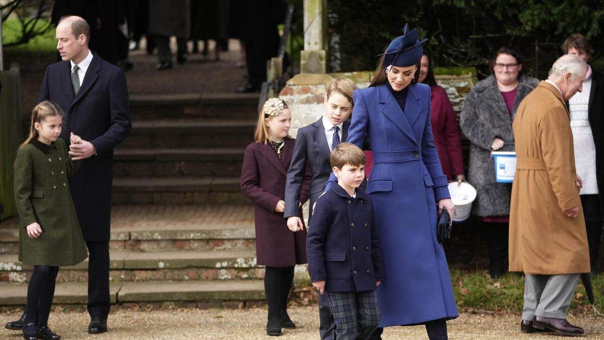 Prinzessin Kate, Prinz William und ihre Kinder besuchten den Weihnachtsgottesdienst